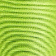 Fil de lin ciré MeiSi vert pomme, cartonnette de 8m, 0,65 mm, mercerie fine pour couture et broderie.
