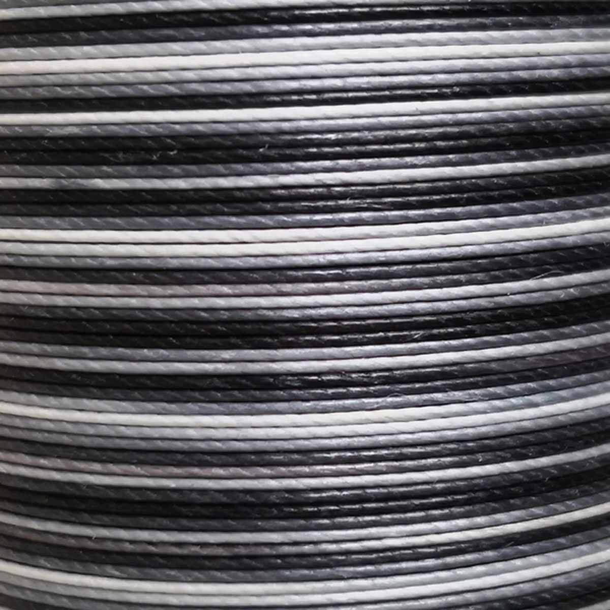 50m spool of MeiSi super fine waxed linen thread M60 - 0.65mm - BLACK ...