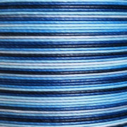 Fil de lin ciré MeiSi dégradé bleu, 8m, 0,65 mm, super fin, parfait pour mercerie et broderie artisanale.
