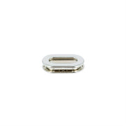 Oeillet ovale à sertir Nickelé de 20x6,5 mm, accessoire pour fixation ou bricolage, visible en gros plan.