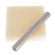 Kit de pose avec plaque de 8mm et manche à frapper en inox de la marque Deco Cuir, outil pour travailler le cuir.