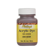 Peinture acrylique opaque Fiebing's en marron foncé pour teintures et peintures, visuel de la peinture dans un pot.