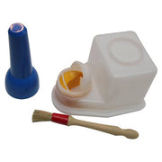 Pot à colle pour cuir avec pinceau intégré, flacon de 0,4 litre, colle efficace pour travaux de réparation et de couture.