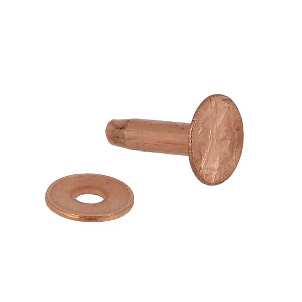 Set of 75 COPPER rivets with T35 mating washers