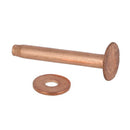 Lot de 75 rivets en CUIVRE avec rondelles à mater T35 - Deco Cuir