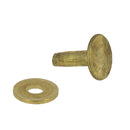Lot de 50 rivets en LAITON avec rondelles à mater T41 - Deco Cuir