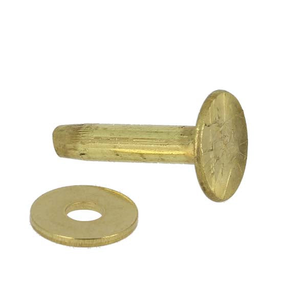 Set of 50 BRASS rivets with T41 mating washers