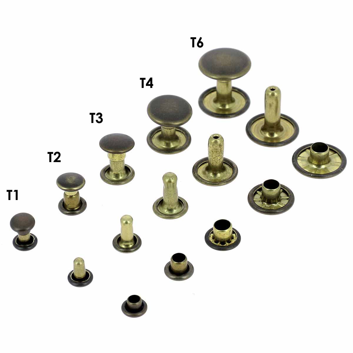 QID-kit de rivets en cuir 360 Pièces Rivets à Double Capuchon, Rivets QID-kit de rivets en cuir 360 Pièces Rivets à Double Capuchon, Rivets