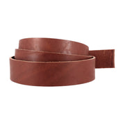 Lanière en cuir de collet marron nourri, tannage végétal, Deco Cuir, épaisseur 3,2 mm, cuir lisse pour artisanat.