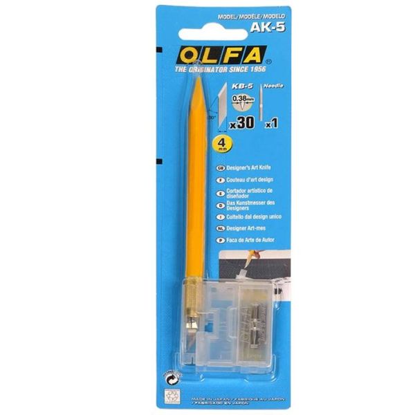 Scalpel - Couteau d'art - OLFA AK-5 avec une aiguille.jpg