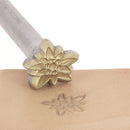 Matoir sur manche - Fleur edelweiss - Deco Cuir