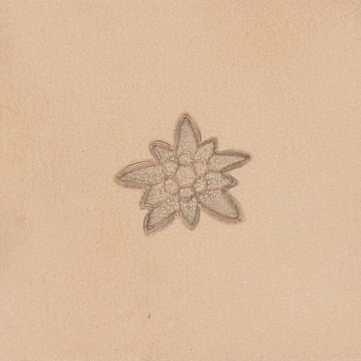 Matoir sur manche - Fleur edelweiss - Deco Cuir