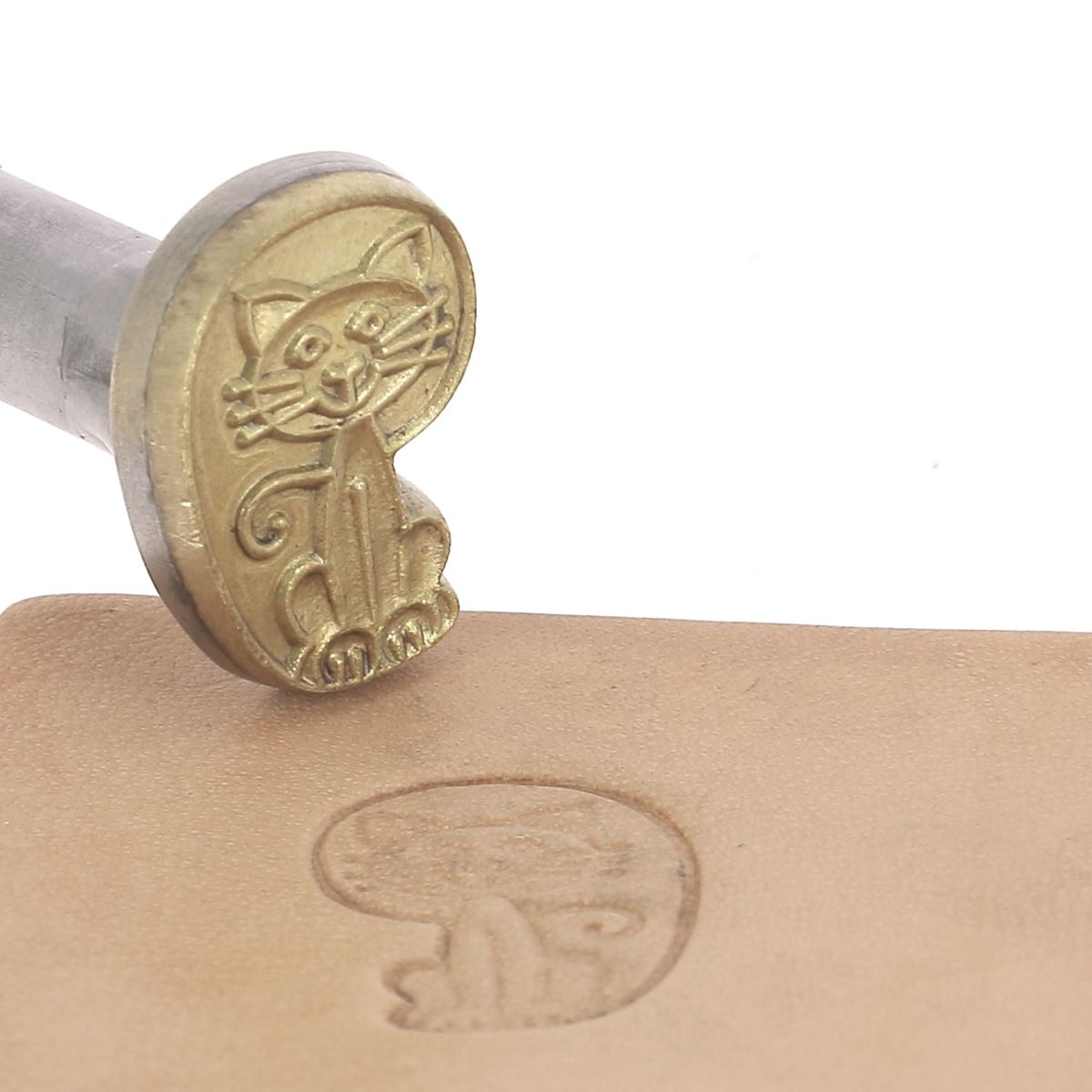 Matoir sur manche - Chat - Deco Cuir