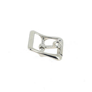 Boucle de ceinture double à ardillon de verrouillage en nickel, accessoire de bouclerie pour ceintures en cuir.