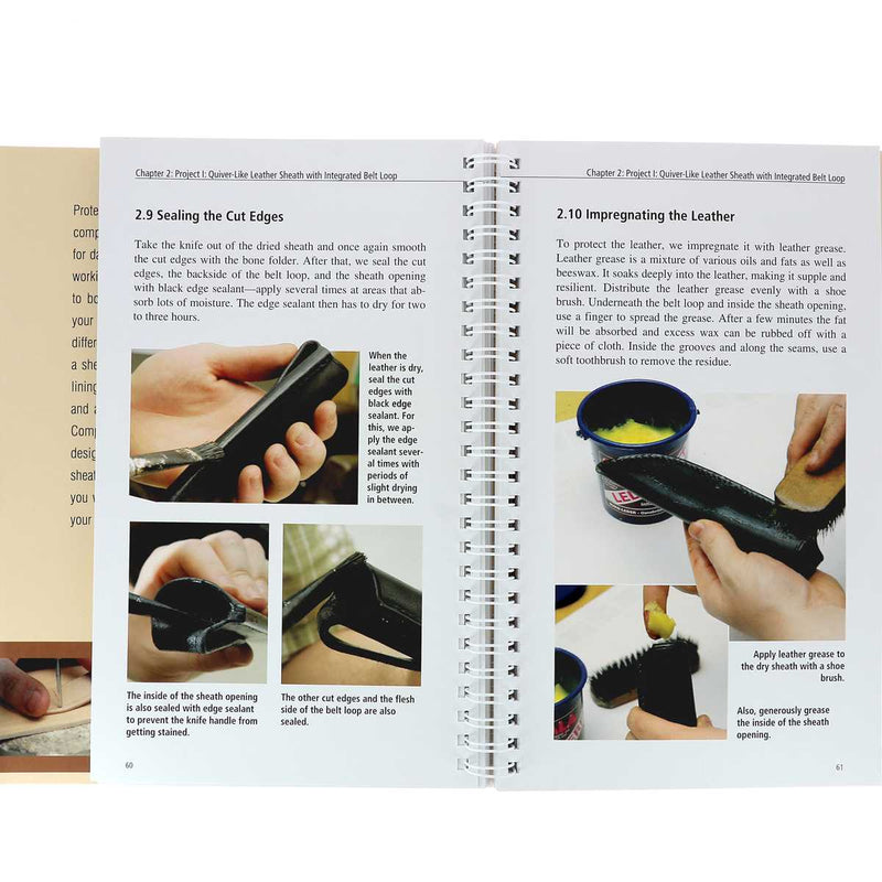 Livre "MAKING LEATHER KNIFE SHEATHS" - Créer vos étuis à couteaux en cuir - Volume 1