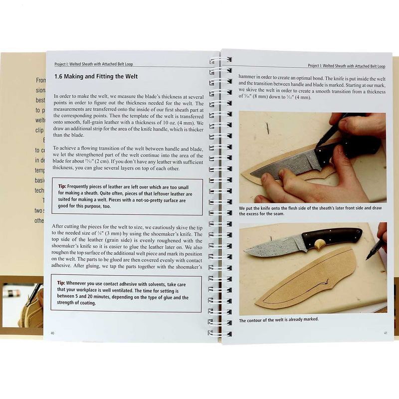 Livre "MAKING LEATHER KNIFE SHEATHS" - Créer vos étuis à couteaux en cuir - Volume 2