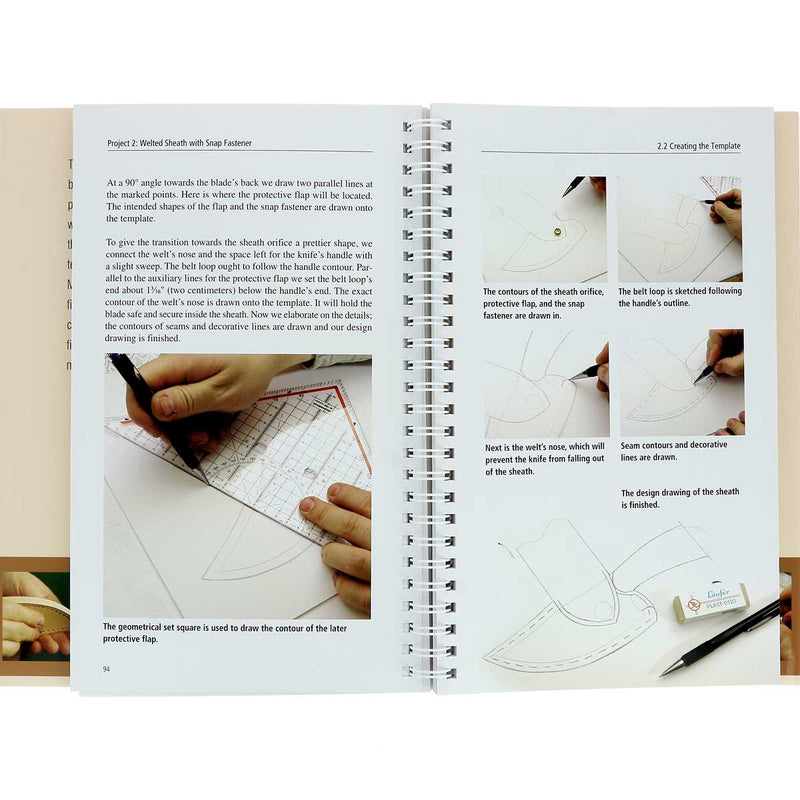 Book "MAKING LEATHER KNIFE SHEATHS" - Create your leather knife sheaths - Volume 3