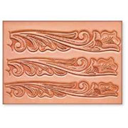 Calque réutilisable Tandy Leather pour transfert de motifs floraux sur ceinture en cuir, outil pour artisanat.