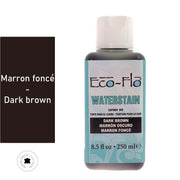 Teinture Eco-Flo Waterstain marron foncé, peinture pour bois, finition naturelle et durable, application facile.
