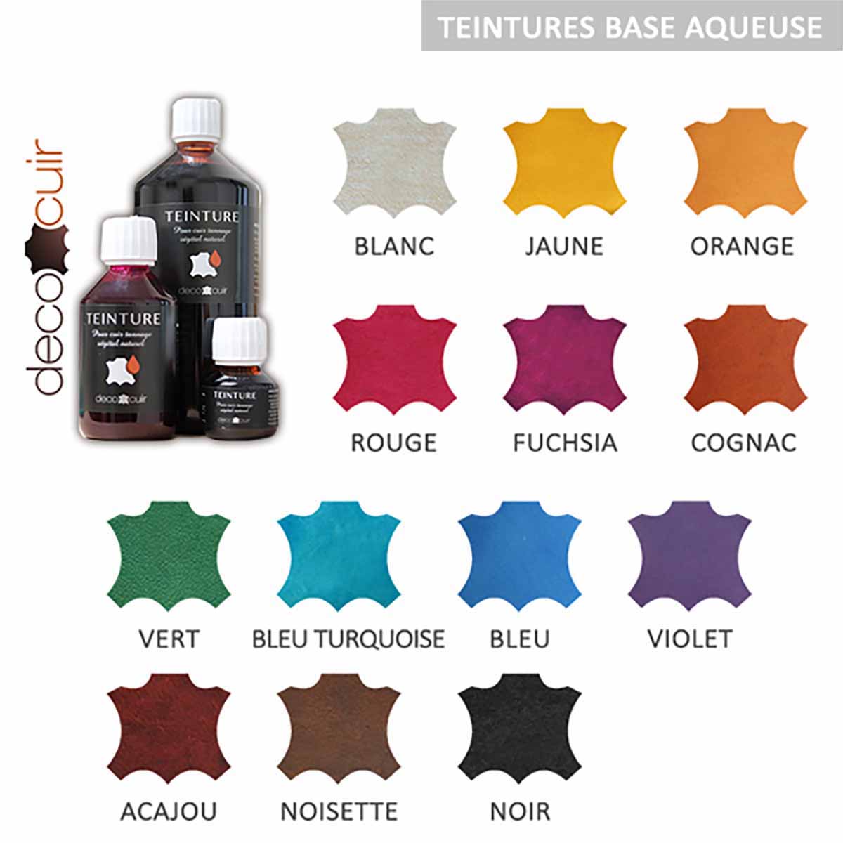 Teinture base aqueuse - Deco Cuir - 60ml - Deco Cuir