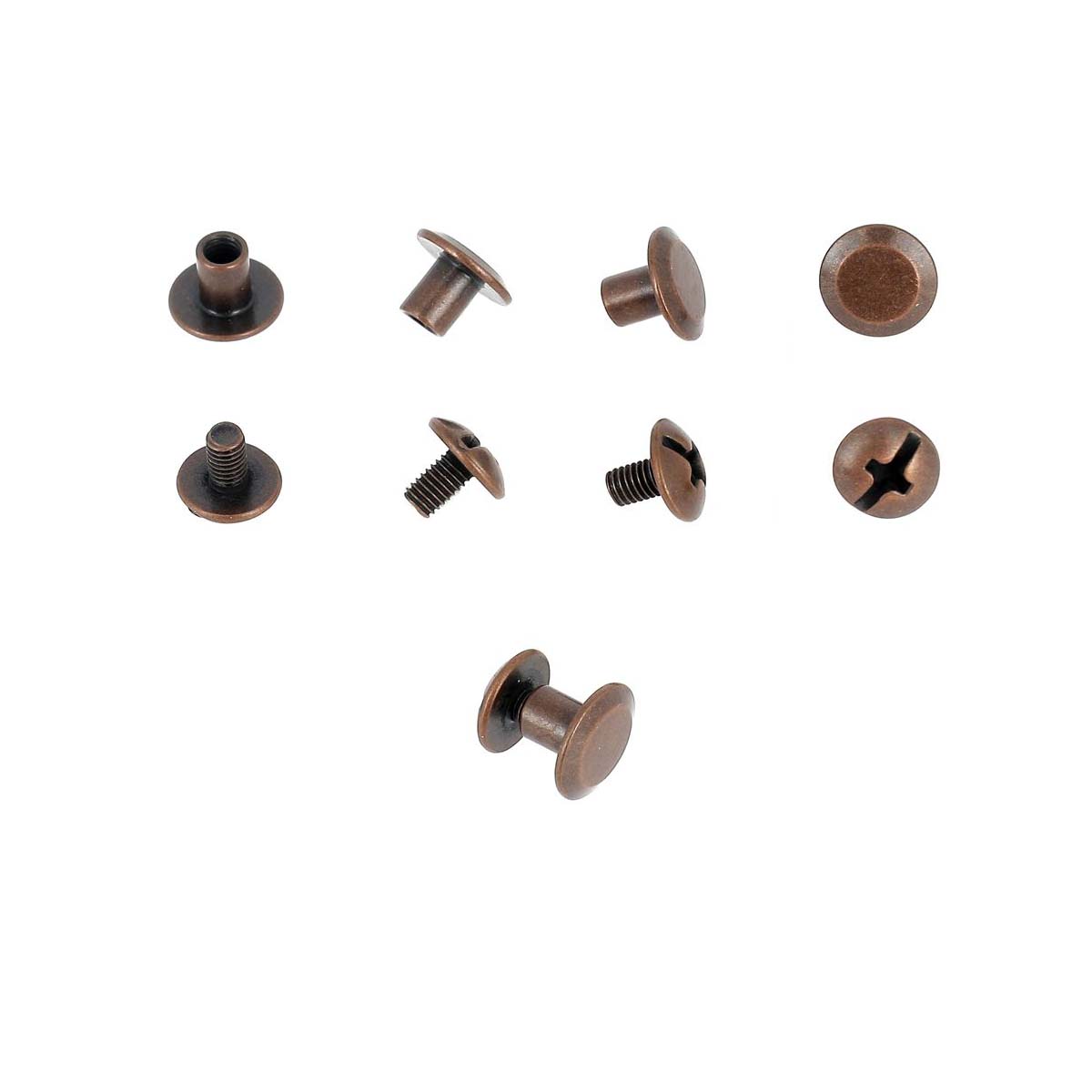 Vis chicago x 10 pièces - Accessoires pour Travail du Cuir - Créa Cuir Vis chicago x 10 pièces - Accessoires pour Travail du Cuir - Créa Cuir