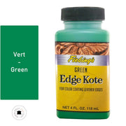 Finition de tranche pour cuir Fiebing's Edge Kote en vert, 118ml, teinture et peinture pour cuir.