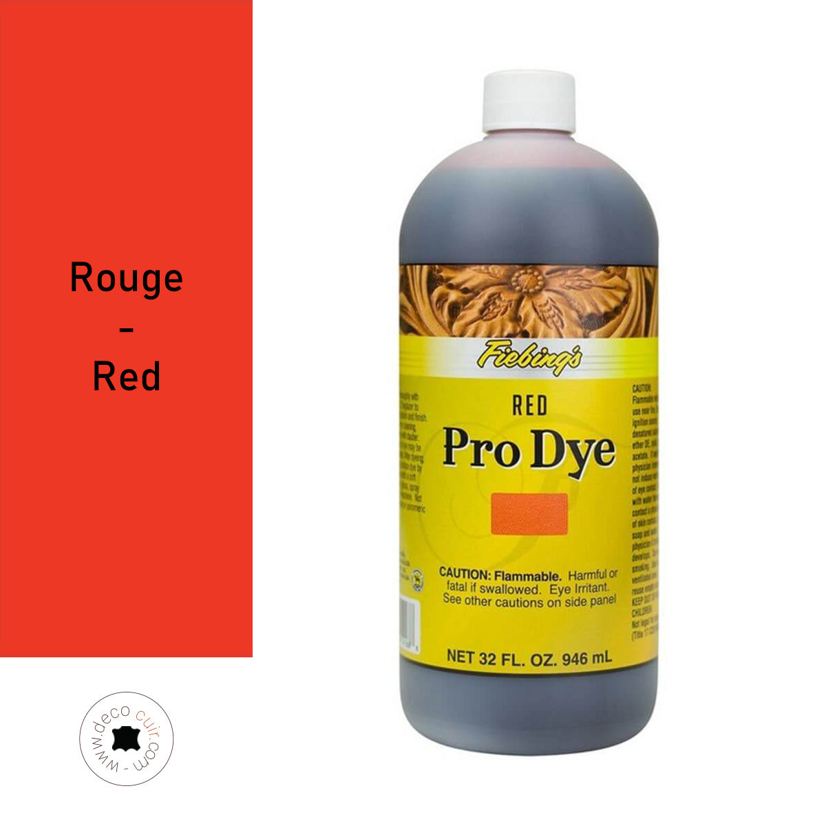 Teinture l'huile - Fiebing's Pro Dye - ROUGE / RED | Deco Cuir Teinture l'huile - Fiebing's Pro Dye - ROUGE / RED | Deco Cuir