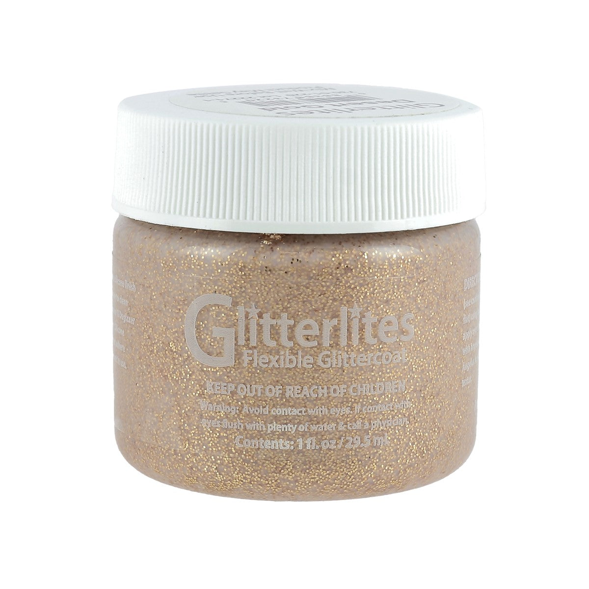 Peinture cuir acrylique Glitterlites - Angelus - Paillettes - 29,5 ml - Desert Gold - Deco Cuir