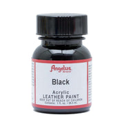 Peinture acrylique pour cuir Angelus noire, teinture et peinture de haute qualité pour projets de réparation ou décoration.