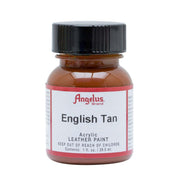 Peinture acrylique pour cuir Angelus English Tan 29,5 ml, teinture de haute qualité pour restauration et customisation de cuir.