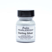 Peinture cuir acrylique Angelus Nacré Sterling Silver 29,5 ml, teinture pour cuir avec fini perlé et brillant.