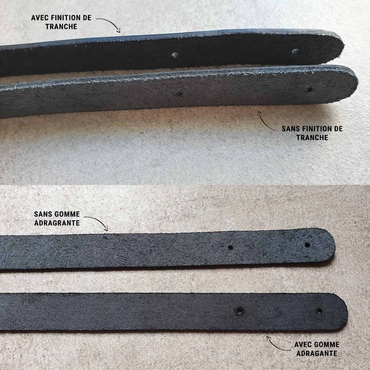 Paire de anses en cuir pour sac - 18mm - 60cm - Deco Cuir