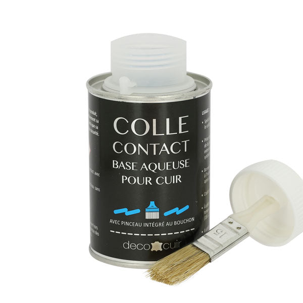 250ml jar of WATER-BASED CONTACT GLUE with brush integrated into the cap