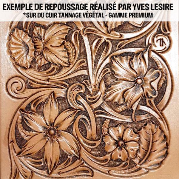 Morceau de cuir de collet tannage végétal NATUREL PREMIUM
