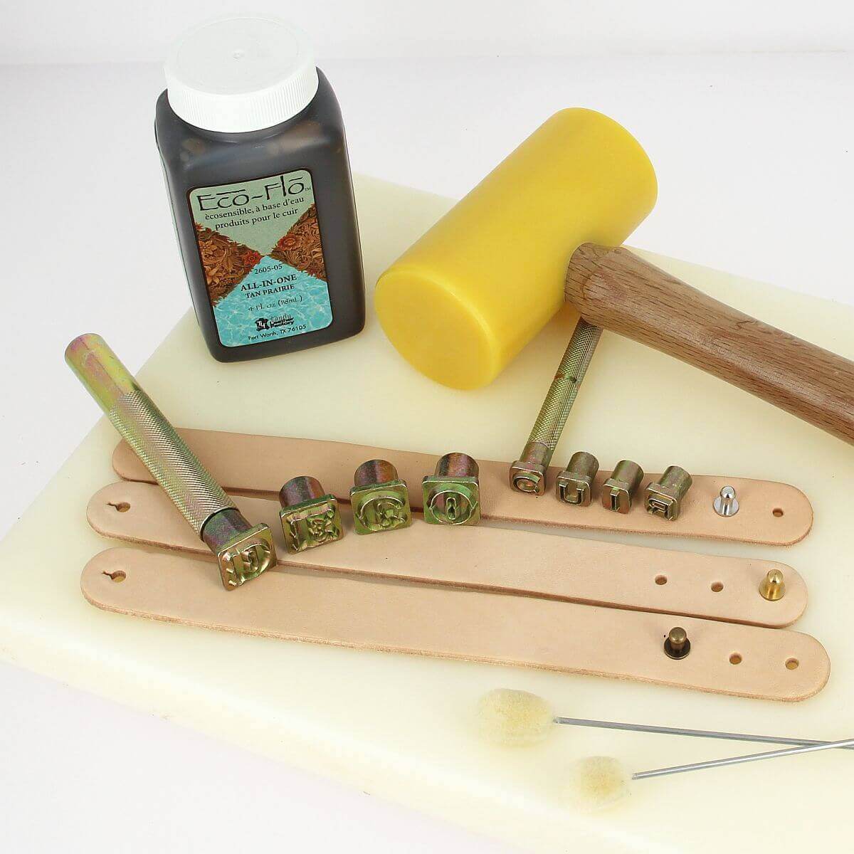 Découpe pour BRACELET en cuir naturel à personnaliser - taille ENFANT - 20 x 2 cm - Deco Cuir