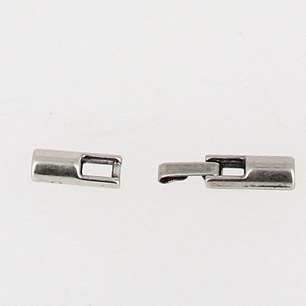 Fermoir bijou - Fermeture clip - Lacet rond - ARGENT VIEILLI - Deco Cuir