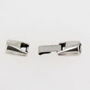 Fermoir bijou - Fermeture clip - Lacet rond - ARGENT VIEILLI - Deco Cuir