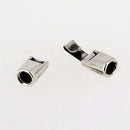 Fermoir bijou - Fermeture clip - Lacet rond - ARGENT VIEILLI - Deco Cuir