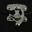 Fermoir pivotant à droite - Nickelé - 39x45 mm - Deco Cuir