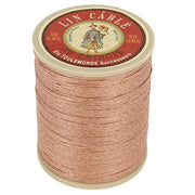 Bobine de 133m de fil de lin câblé glacé AU CHINOIS Daim 330, vue arrière, pour mercerie et travaux de couture.