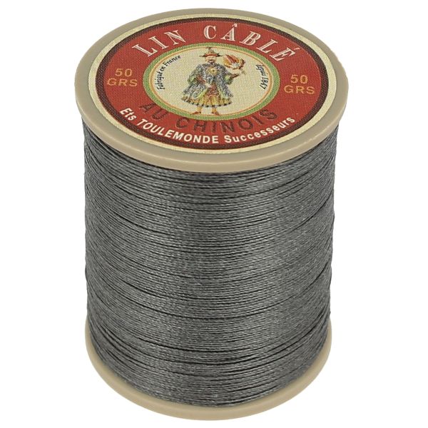 133m spool of waxed cable Chinese linen thread - 332 Ardoise 872 