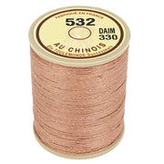 Bobine de 250m de fil de lin câblé glacé AU CHINOIS, modèle 532 Daim 330, pour travaux de mercerie.