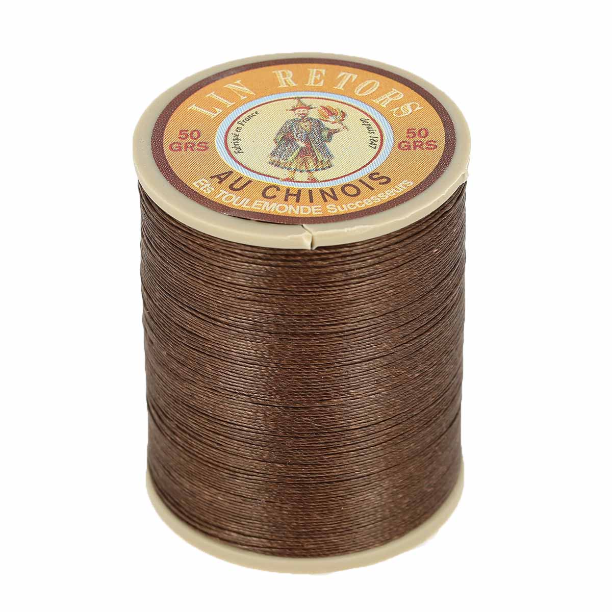 Bobine de 266m de fil de lin au chinois retors extra glacé n°24 - Deco Cuir