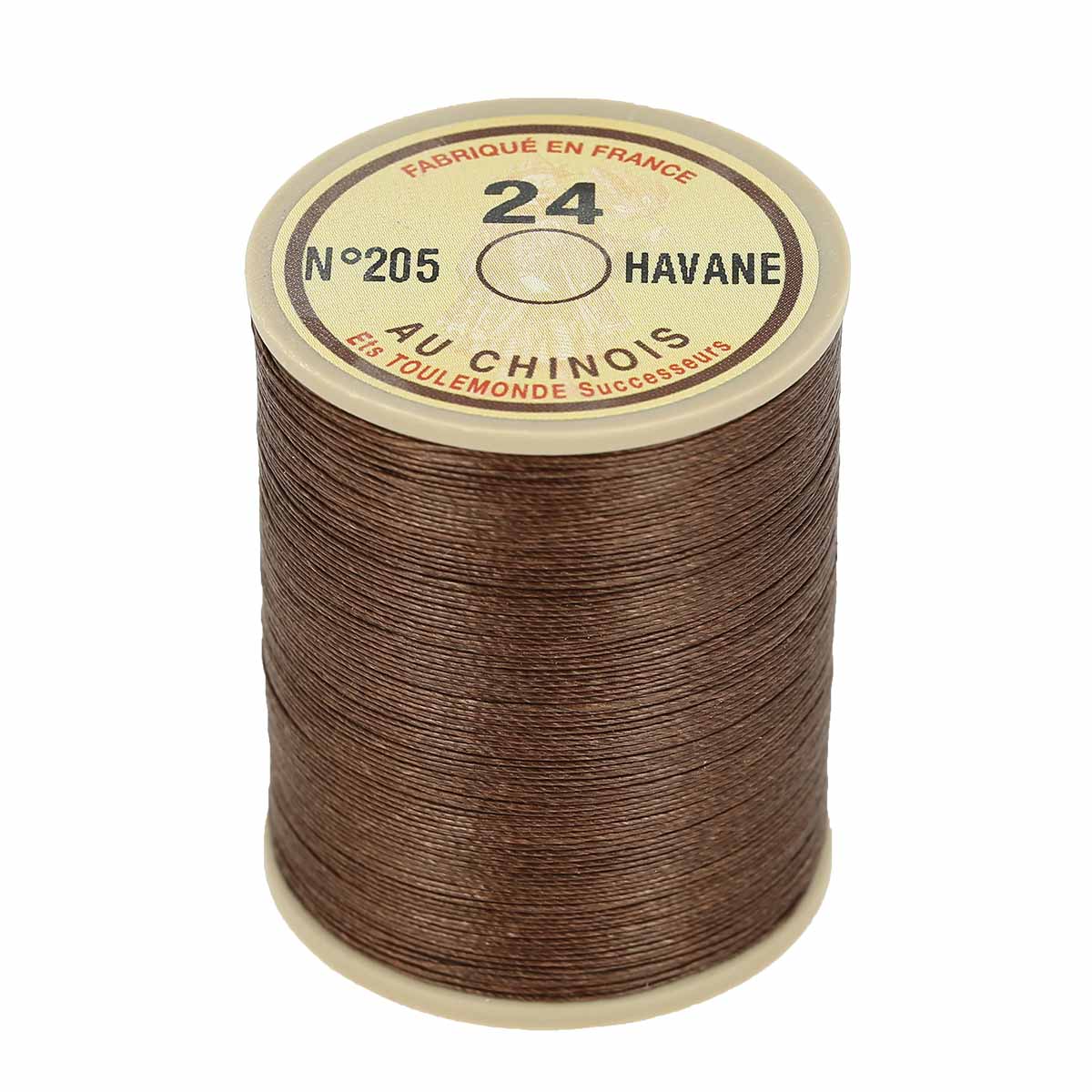 Bobine de 266m de fil de lin au chinois retors extra glacé n°24 - Deco Cuir