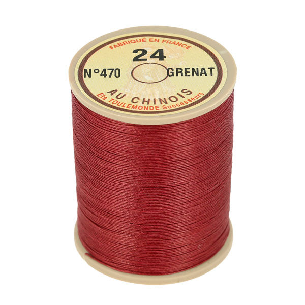 Bobine de 266m de fil de lin au chinois retors extra glacé n°24 - Deco Cuir