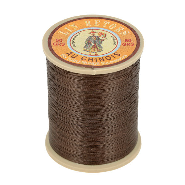 Bobine de 350m de fil de lin au chinois retors extra glacé n°40 - Deco Cuir