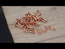 Lot de 50 rivets en CUIVRE avec rondelles à mater T28