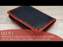 KitenCuir Inca Double Card Holder - Black Thread