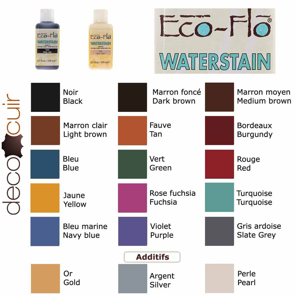 Teinture base aqueuse Eco-Flo Waterstain - VERT | Deco Cuir