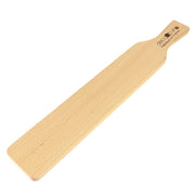 Planche en bois pour strop Deco Cuir avec poignée ergonomique, dimensions 6,5x30cm, outil de soins pour cuir.